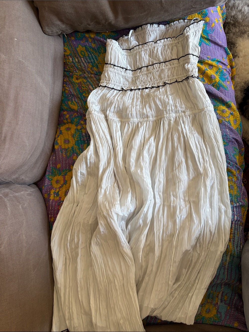 NWT J Crew Crinkle Ruffle Trim Dress - Picture 7 of 11